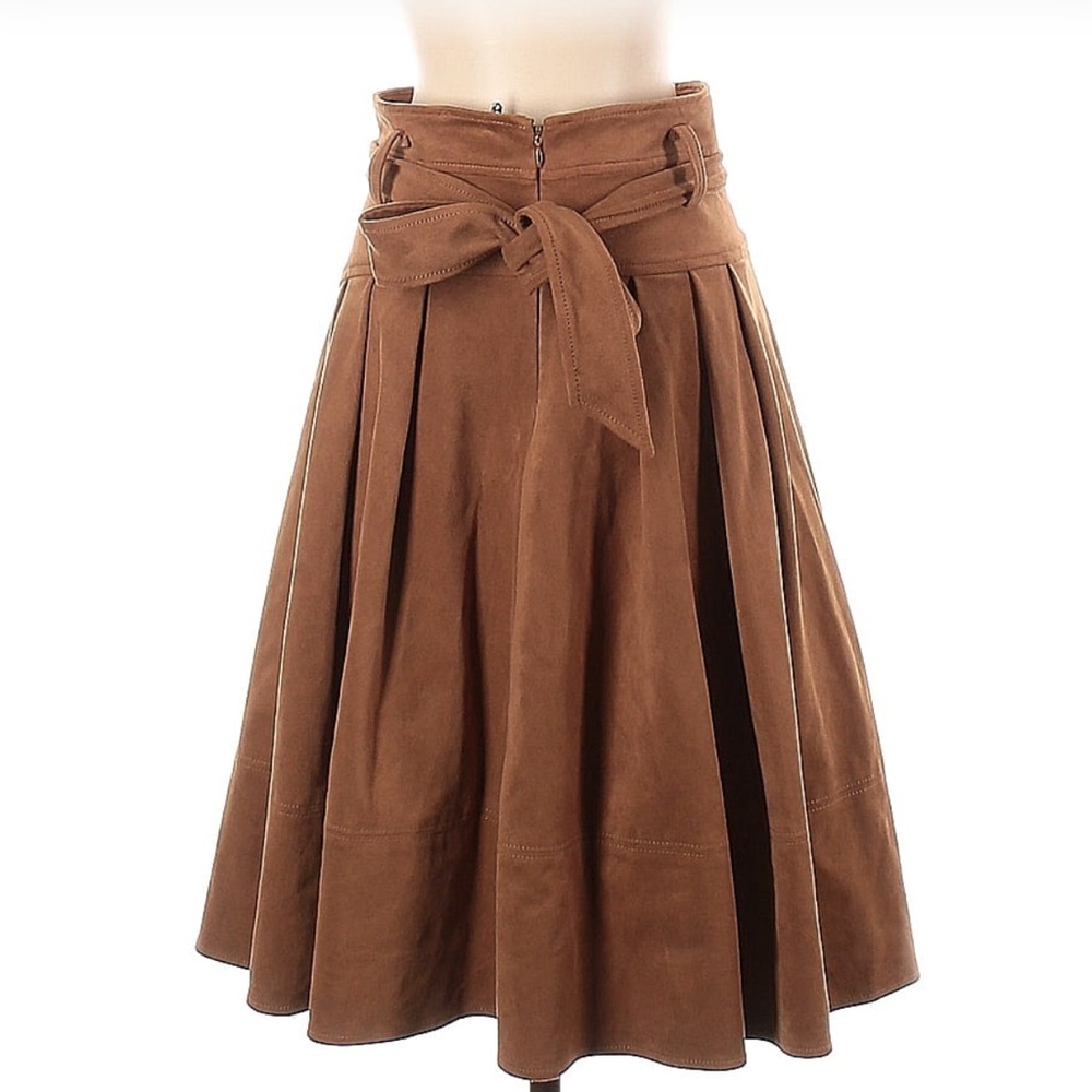 White + Warren X Anthropologie Faux Suede Skirt - Size 4
